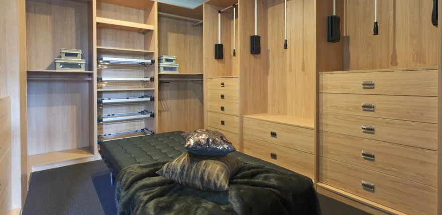 Sleek custom wardrobe Toronto with ample storage space